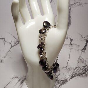925 Silver Coin Pearl and Silver Charm Bracelet